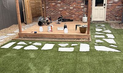 Turf path + stepping stones