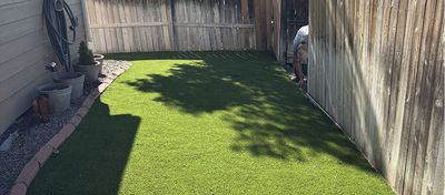 Artificial turf play area for families
